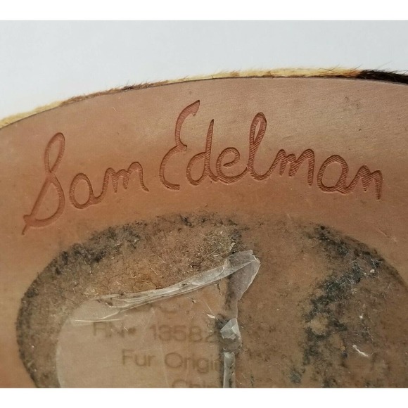 Sam Edelman JOYA Calf Hair Tiger Print Spike Heel Hidden Low Wedge Ballet Flats - Picture 9 of 11